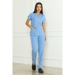 Açık Mavi Scrubs Kadın