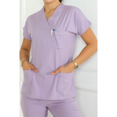 Lila Scrubs Kadın