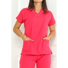 Nar Çiçeği Scrubs Kadın