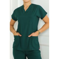 Ördek Yeşili Scrubs Kadın