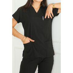 Siyah Scrubs Kadın