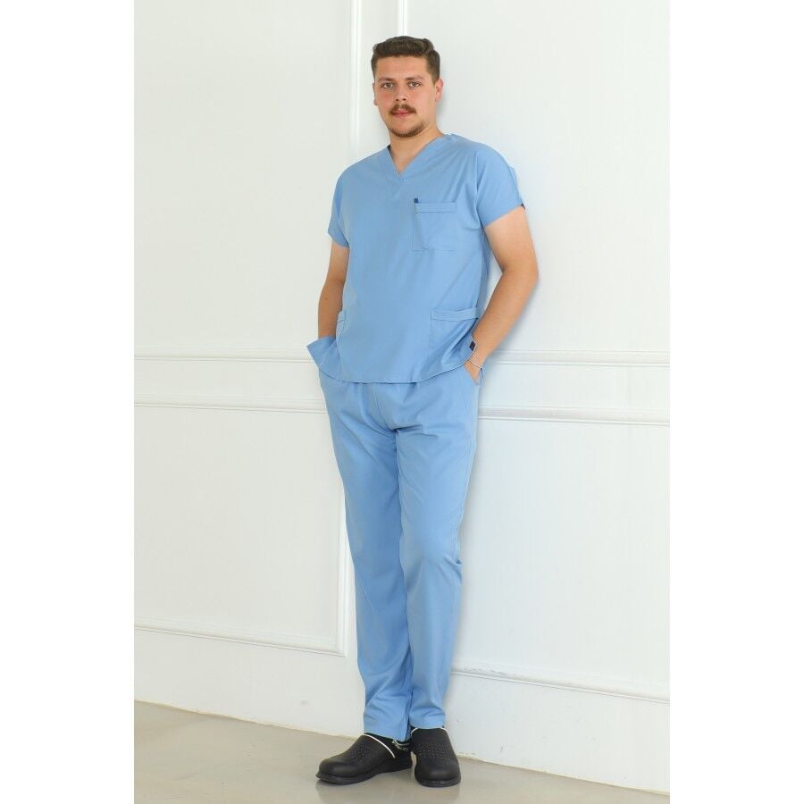 Açık Mavi Scrubs Erkek