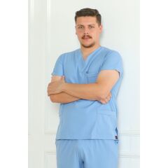 Açık Mavi Scrubs Erkek