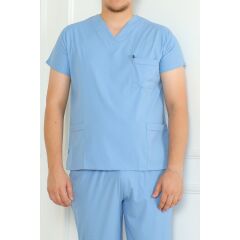 Açık Mavi Scrubs Erkek