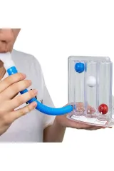 RABIR Triflo Solunum Egzersiz Cihazı 3 Top Üfleme Topu Nefes Egzersizi Kutulu